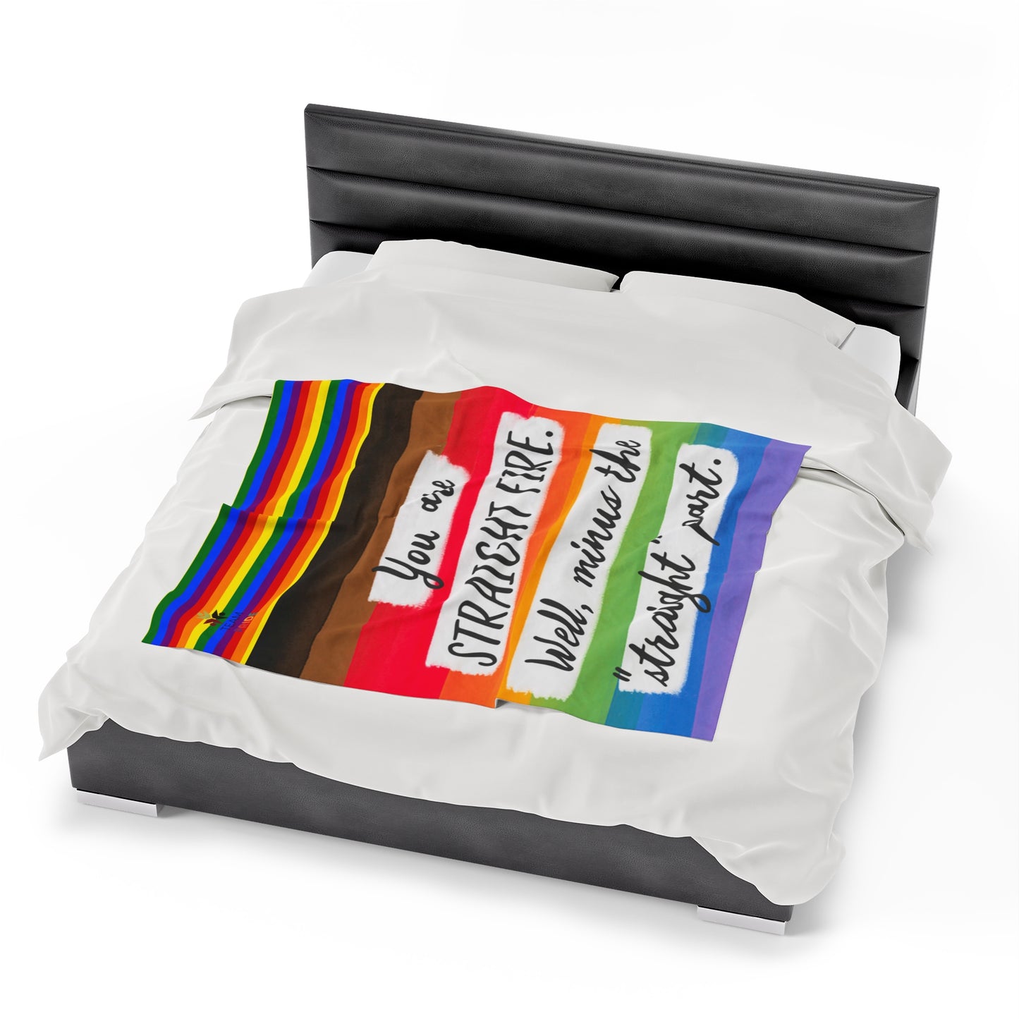 gay pride Velveteen Plush Blanket
