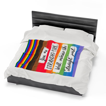 gay pride Velveteen Plush Blanket
