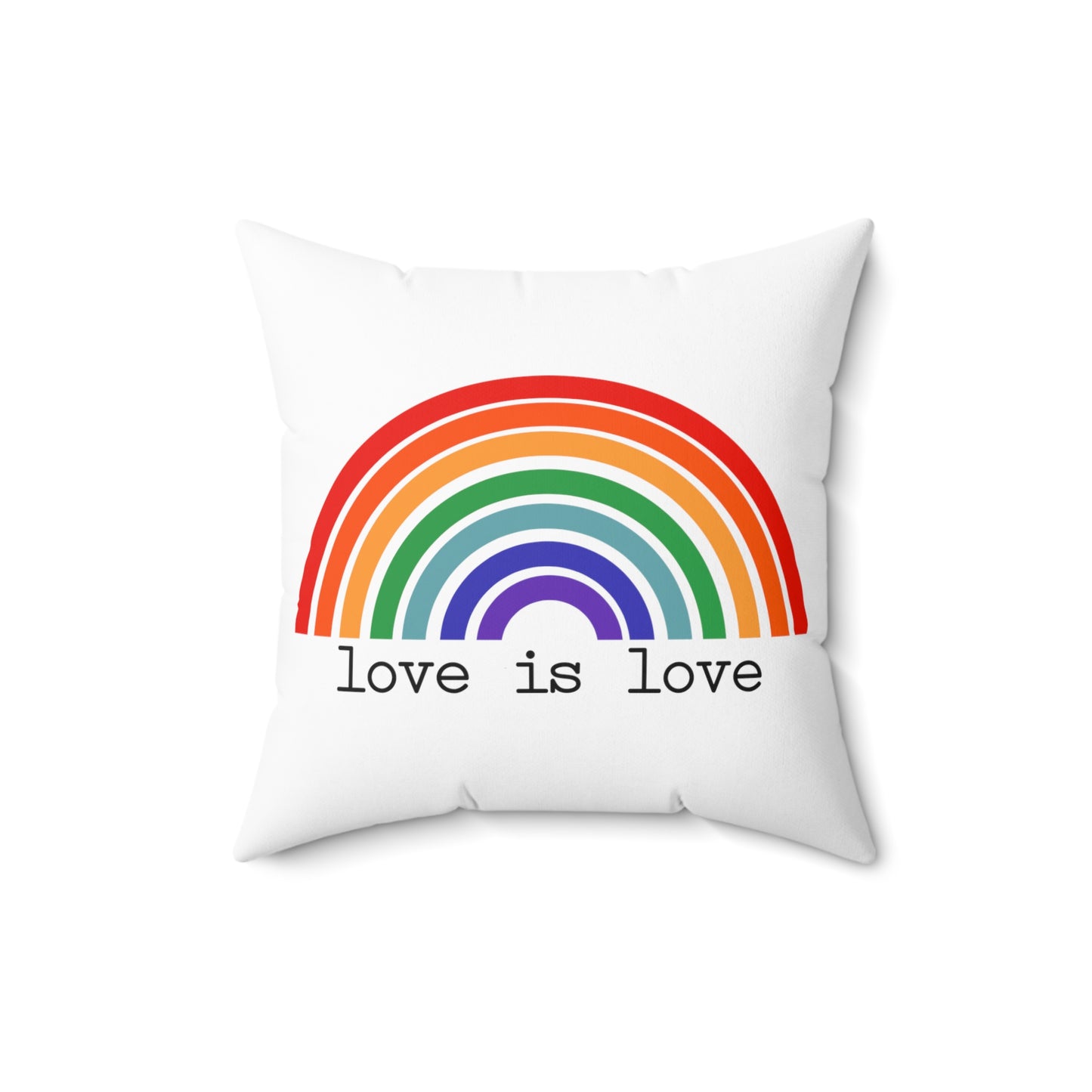 Pride Rainbow Spun Polyester Square Pillow