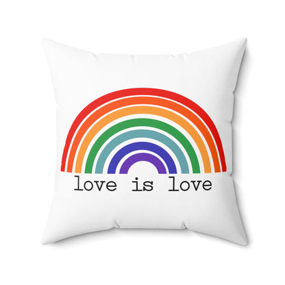 Pride Rainbow Spun Polyester Square Pillow