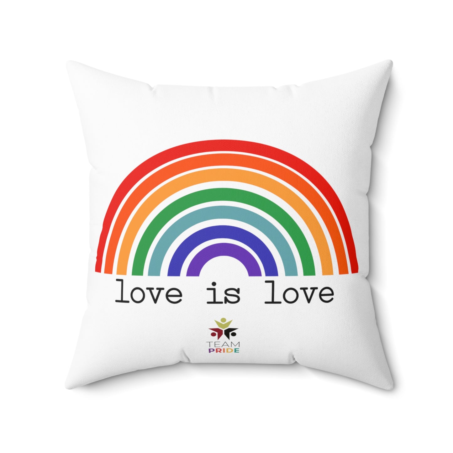 Pride Rainbow Spun Polyester Square Pillow