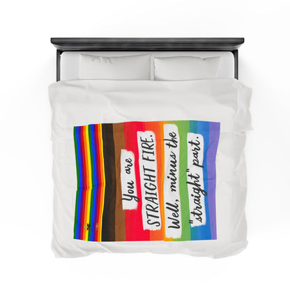 gay pride Velveteen Plush Blanket