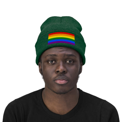 Knit Pride Flag Beanie