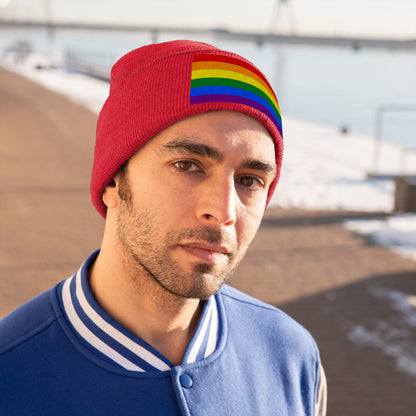 Knit Pride Flag Beanie