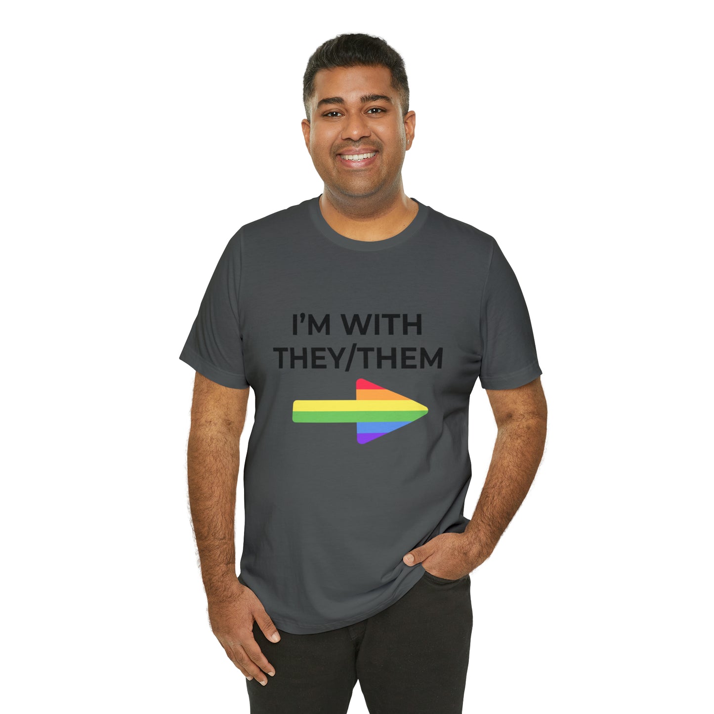 I'm With They/Them Left Arrow - Tee