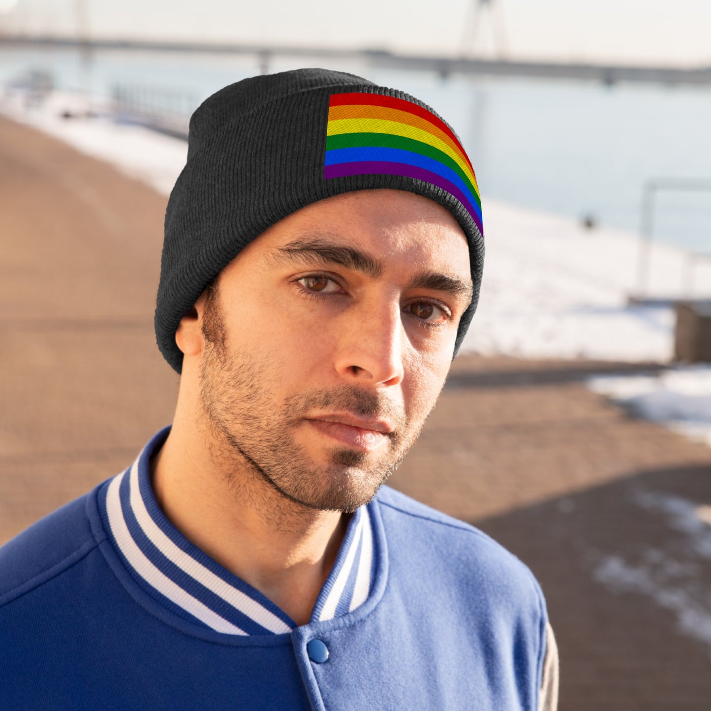 Knit Pride Flag Beanie