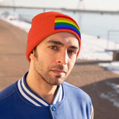 Knit Pride Flag Beanie