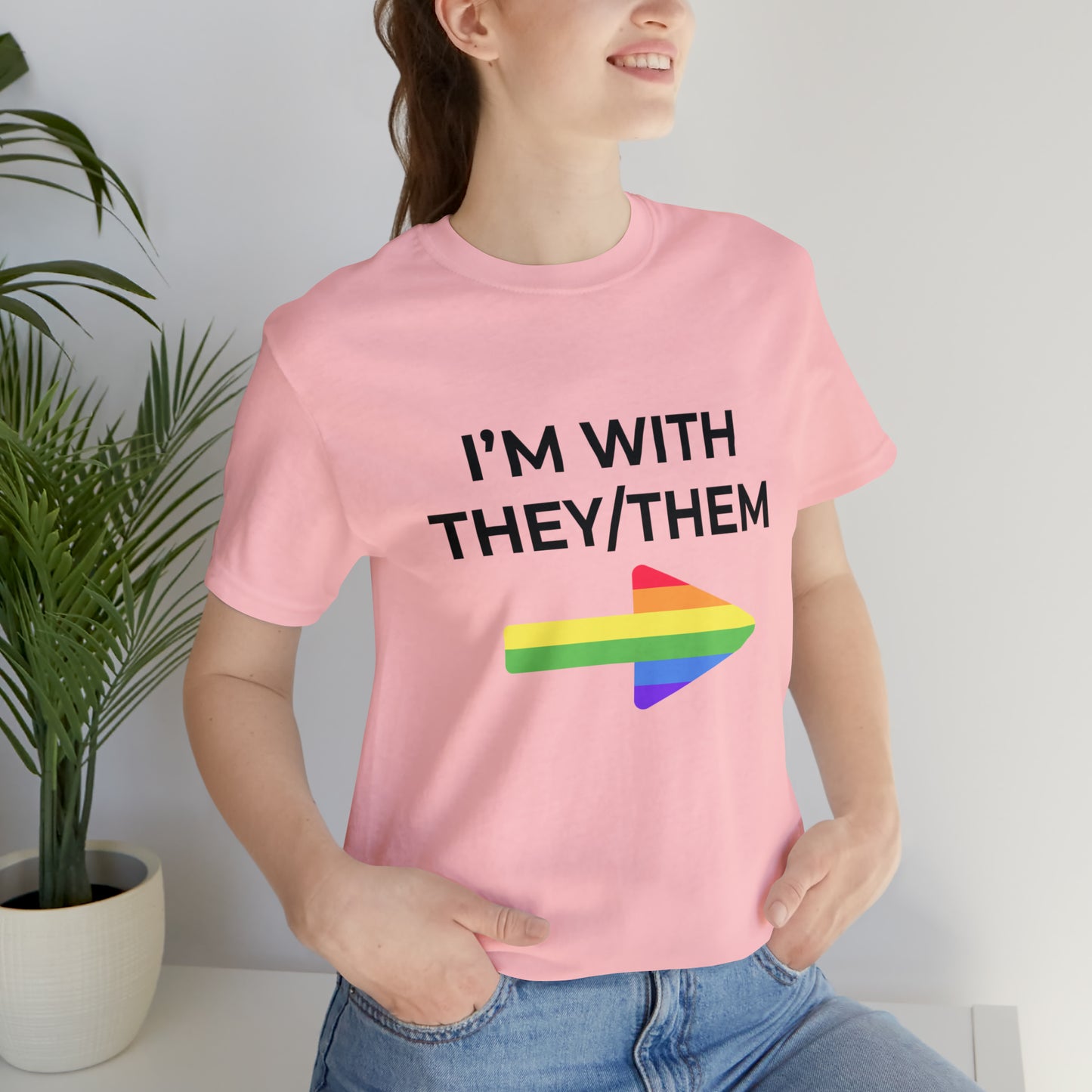 I'm With They/Them Left Arrow - Tee