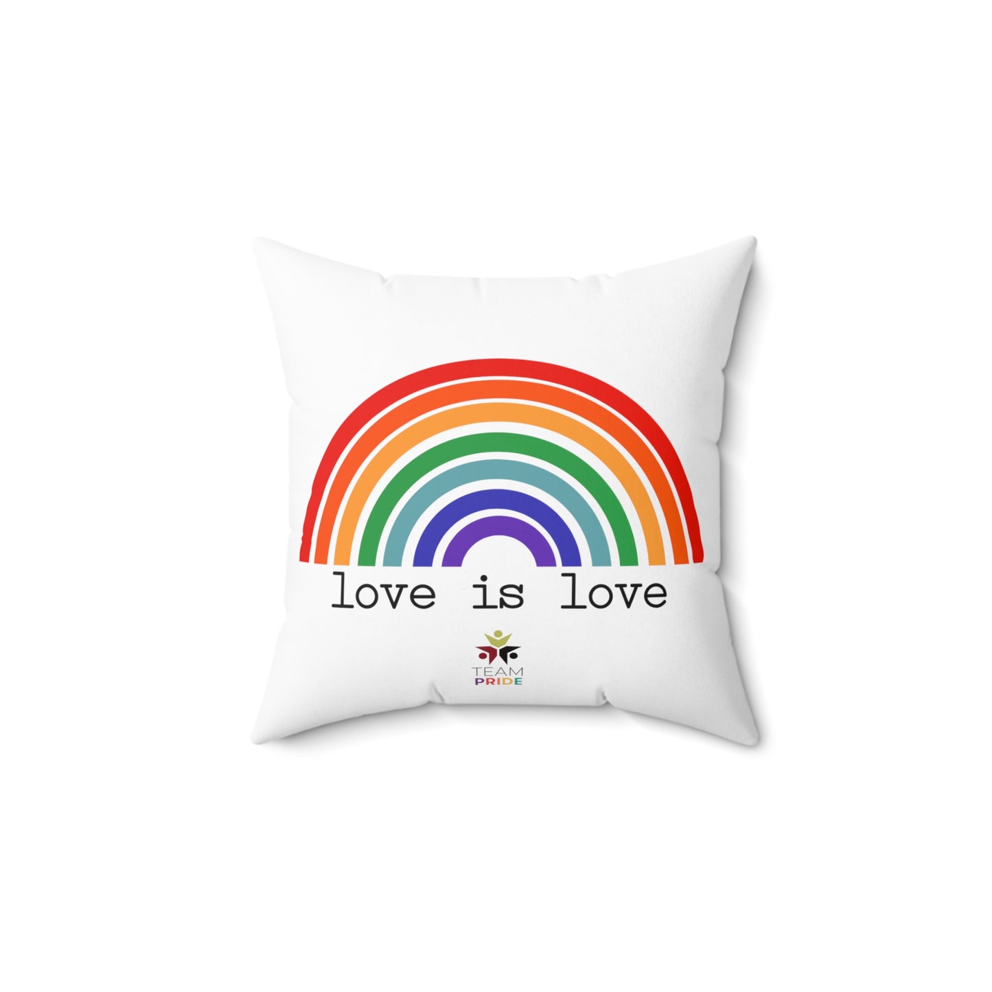 Pride Rainbow Spun Polyester Square Pillow